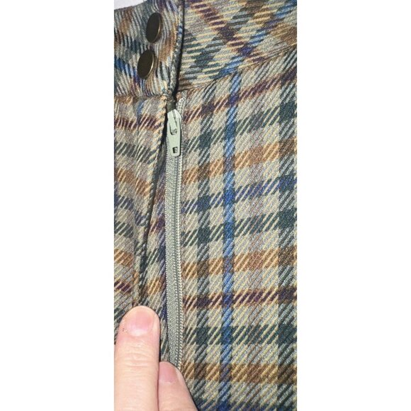 J. McLaughlin Womens Yara Olive Plaid Ankle Pants Sz 12 - Picture 7 of 16